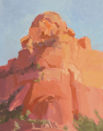 'Cathedral Rock' by Vince Fazio Oil on Canvas Landscape and Still Life Painting at Rowe Gallery